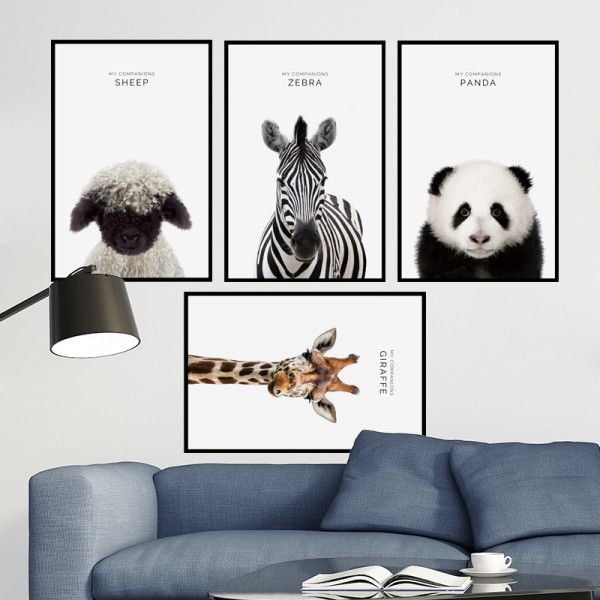 Falra öntapadó matrica állatokkal