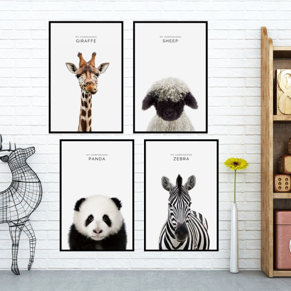 Falra öntapadó matrica állatokkal