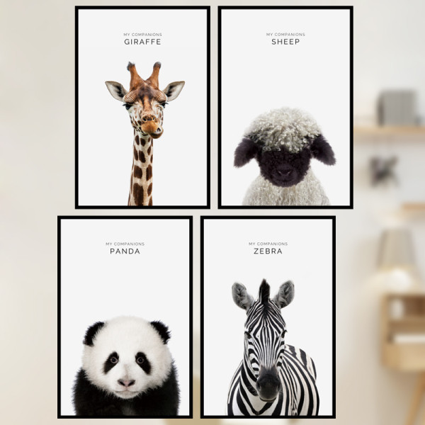 Falra öntapadó matrica állatokkal