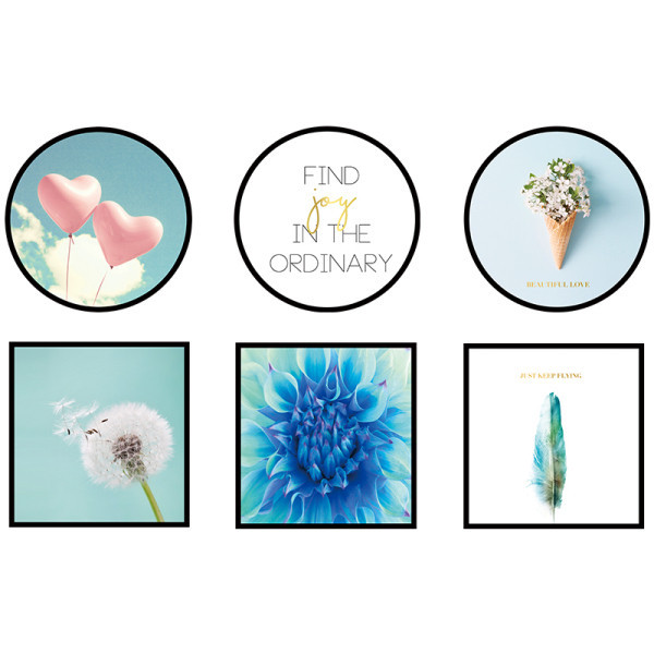 Öntapadó faldísz felirattal és virágokkal