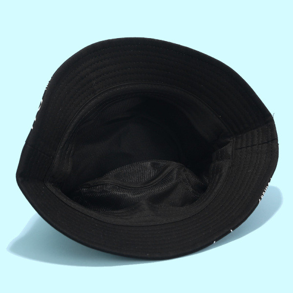 Horgászkalap textilből, fekete-fehér színben