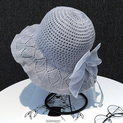 Új modell női kötött sapka - szalaggal