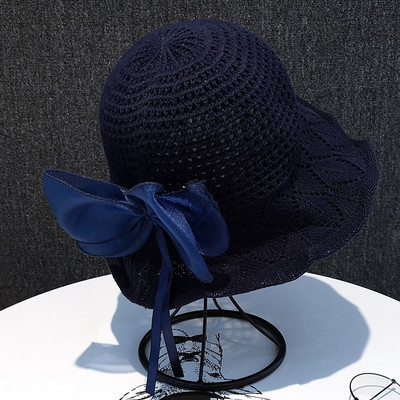 Új modell női kötött sapka - szalaggal