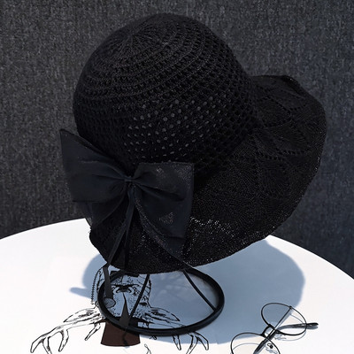 Új modell női kötött sapka - szalaggal