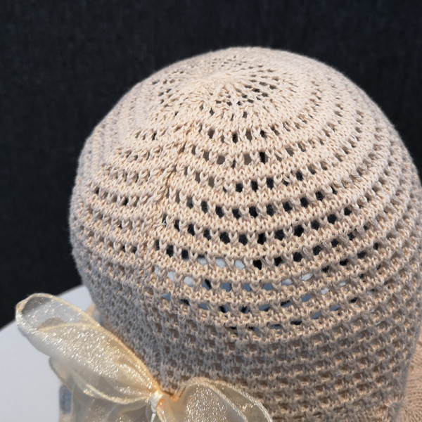 Új modell női kötött sapka - szalaggal