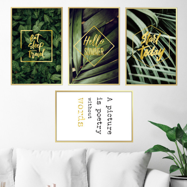 Öntapadó falmatrica virággal és felirattal