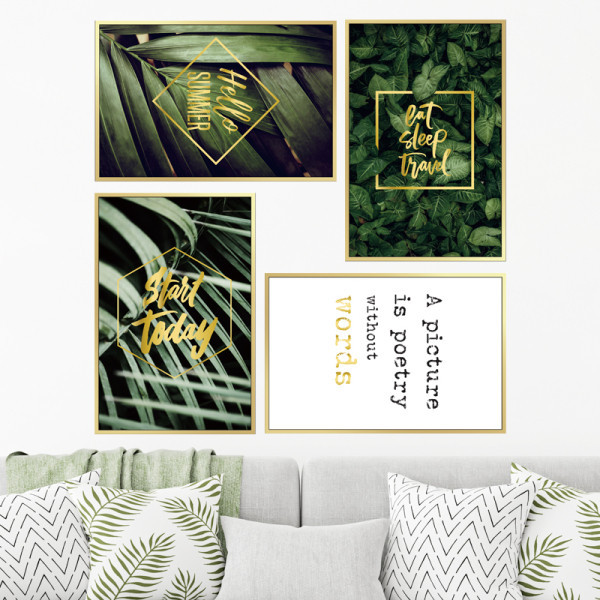 Öntapadó falmatrica virággal és felirattal