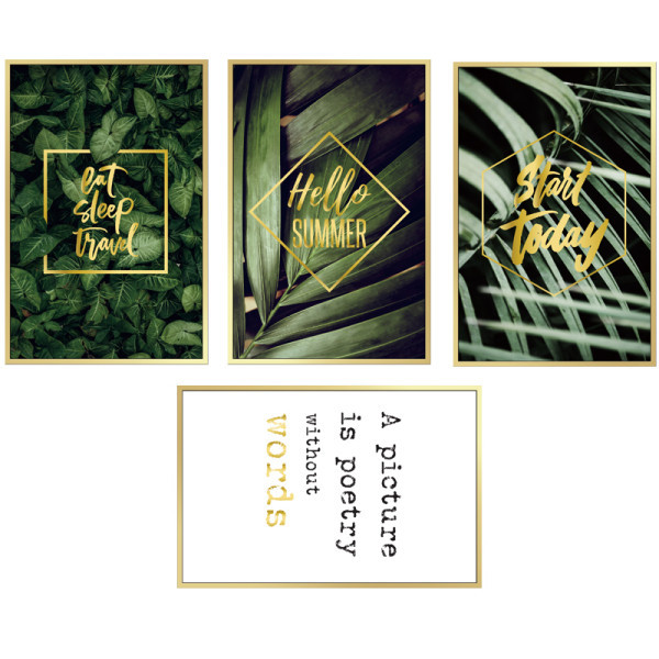 Öntapadó falmatrica virággal és felirattal