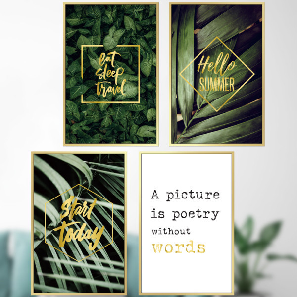 Öntapadó falmatrica virággal és felirattal