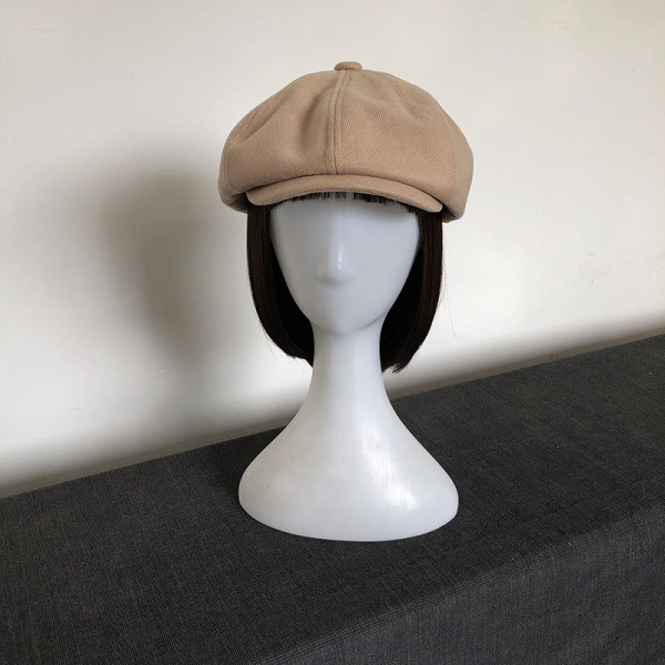 Női bézs barett típusú sapka napellenzővel