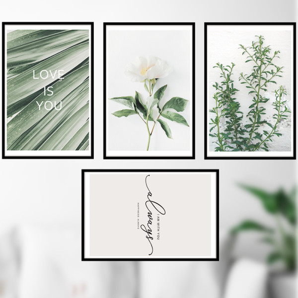 Αυτοκόλλητη διακόσμηση τοίχου με λουλούδια