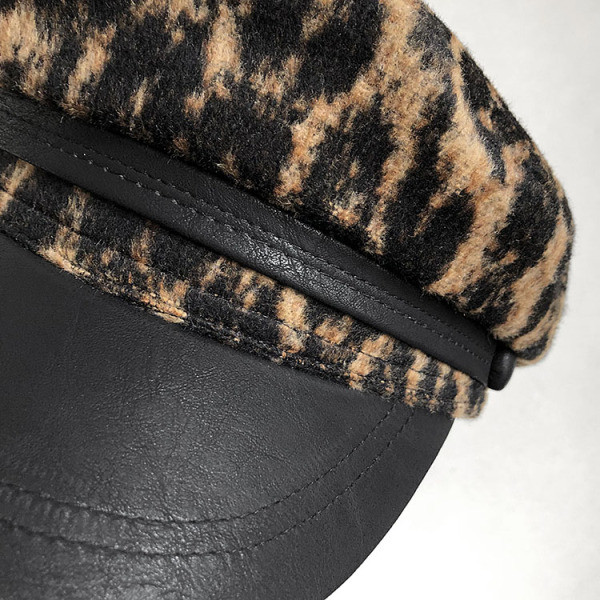 Női sapka típusú sapka bőr ellenzővel