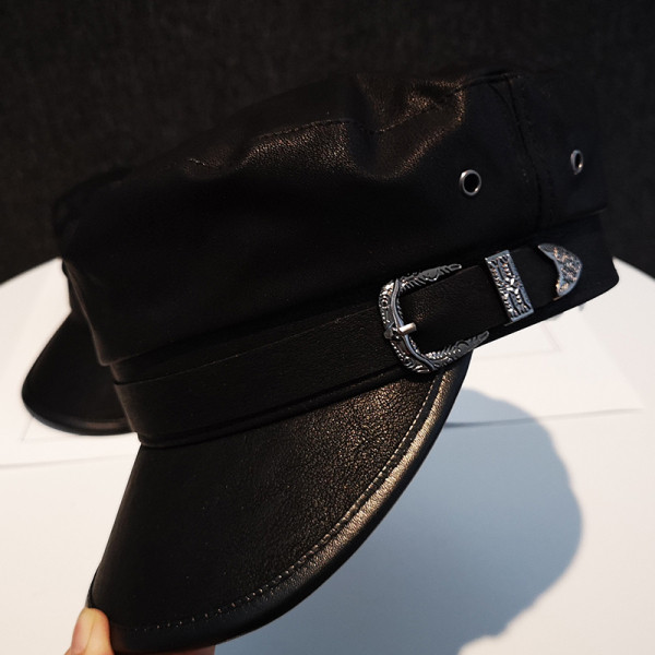 Új modell női sapka műbőr ellenzővel