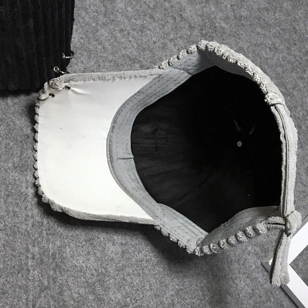 Új modell női kordbársony sapka pehelypomponnal