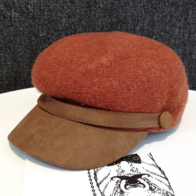 Modern női gyapjú sapka-svájcisapka típus