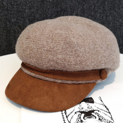 Modern női gyapjú sapka-svájcisapka típus