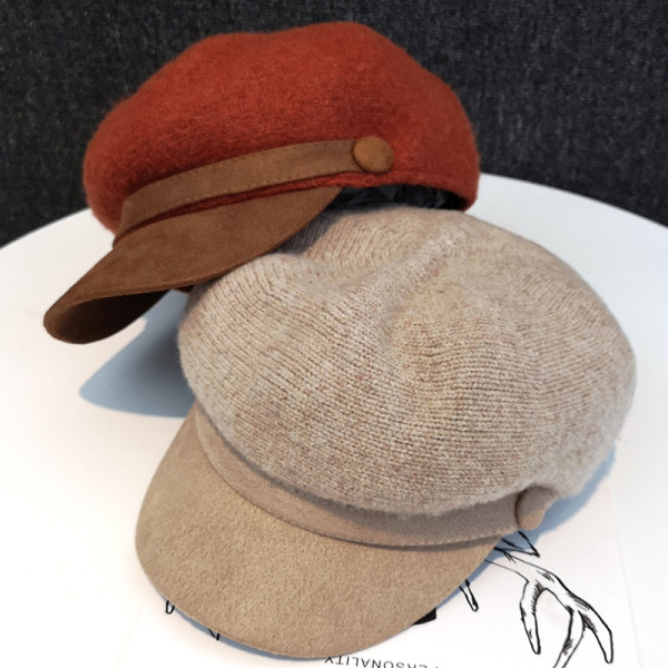 Modern női gyapjú sapka-svájcisapka típus