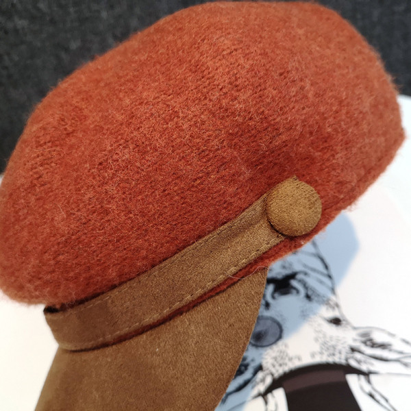 Modern női gyapjú sapka-svájcisapka típus