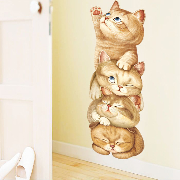 Lipdukas su gyvūnais ant sienos