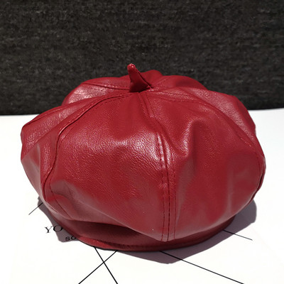 Modern női bőr barett típusú sapka