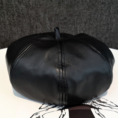 Modern női bőr barett típusú sapka