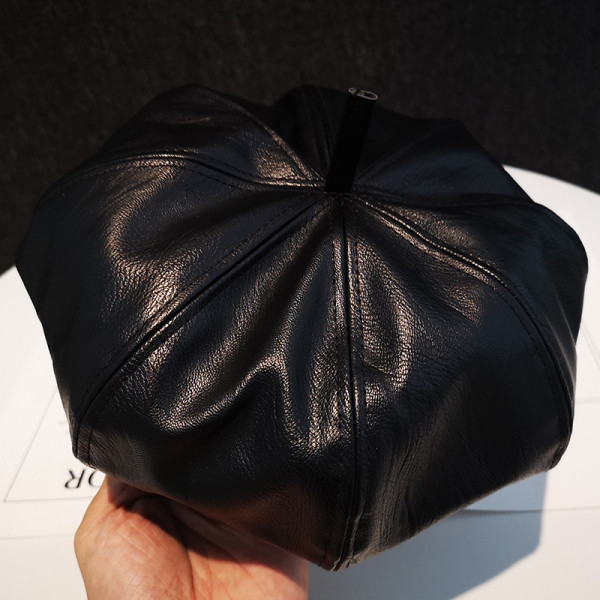 Modern női bőr barett típusú sapka