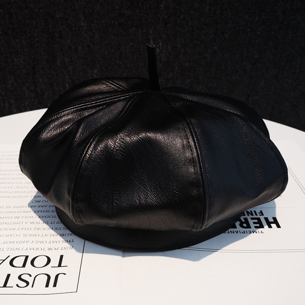 Modern női bőr barett típusú sapka