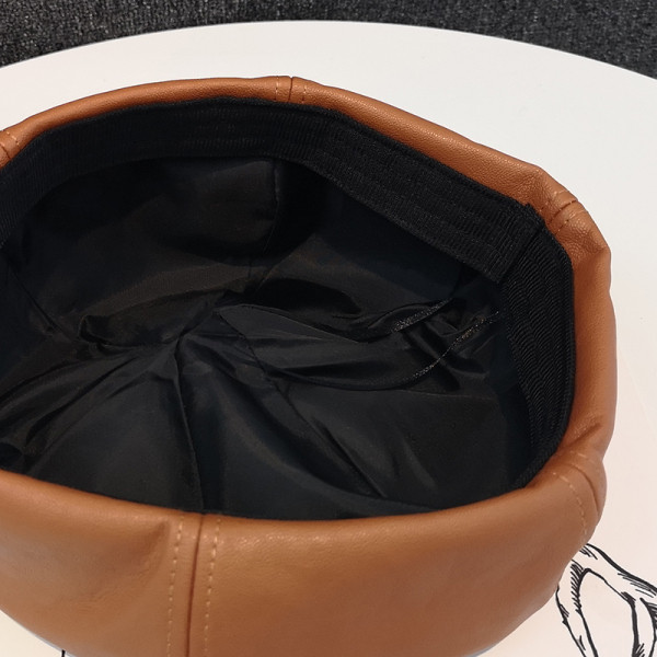 Modern női bőr barett típusú sapka