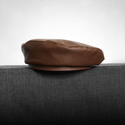 Γυναικείο καπέλο από οικολογικό δέρμα - μπερέ