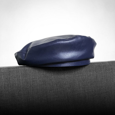 Γυναικείο καπέλο από οικολογικό δέρμα - μπερέ