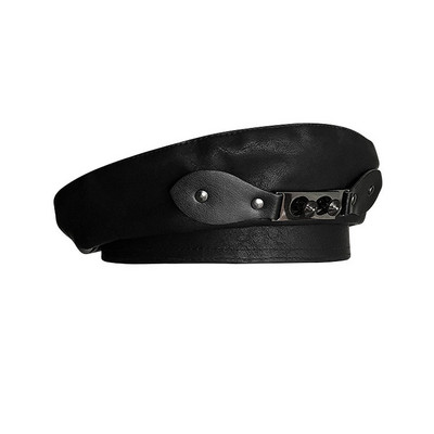 Női barett típusú sapka fém elemmel - két modell