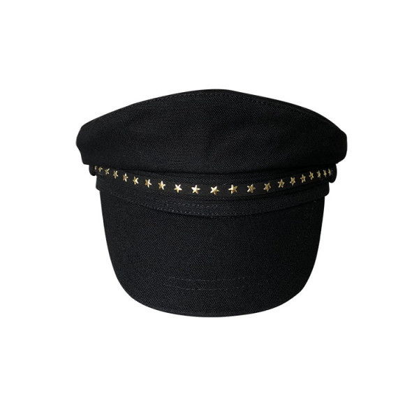 Női sapka típusú sapka fém elemmel