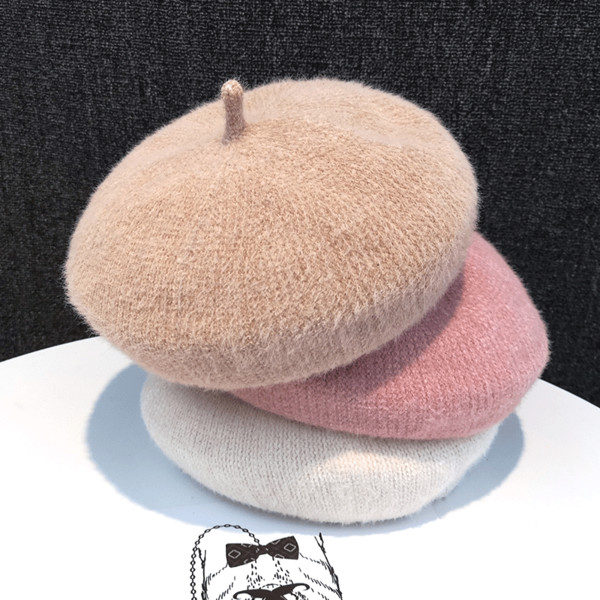Őszi-téli barett típusú sapka mohos anyagból
