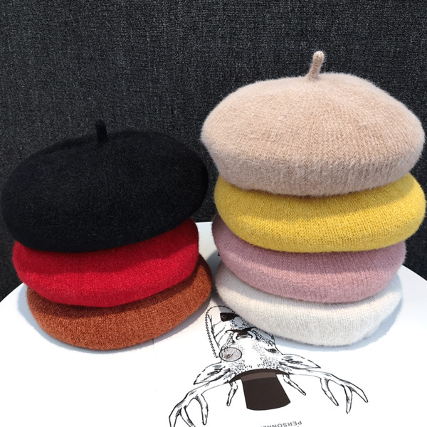 Őszi-téli barett típusú sapka mohos anyagból