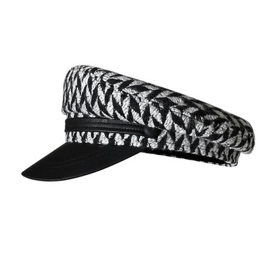 Aktuális női sapka típusú sapka bőr ellenzővel