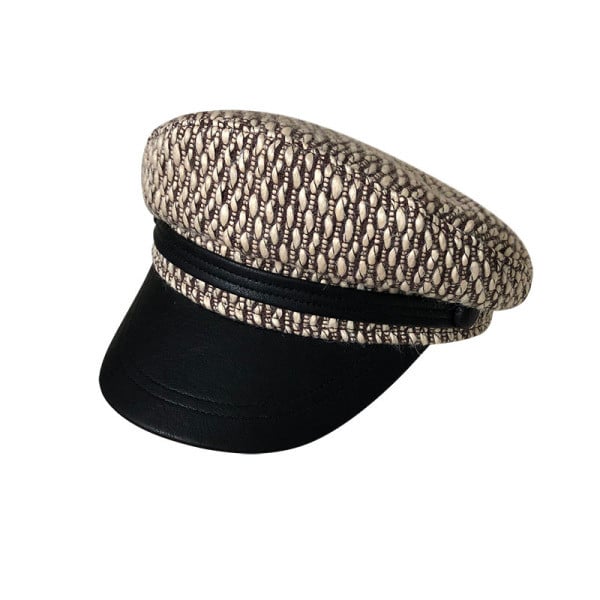 Aktuális női sapka típusú sapka bőr ellenzővel