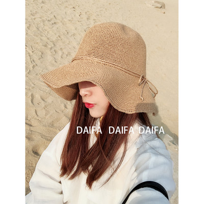 Γυναικείο αντηλιακό καπέλο με κορδέλα