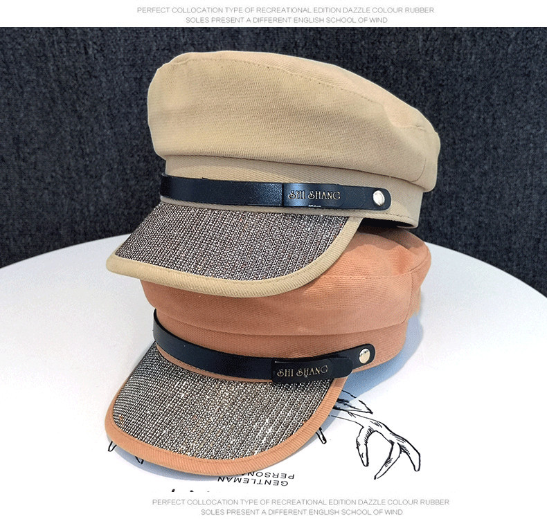 Moderna sieviešu cepures tipa vāciņš - ar vizieri