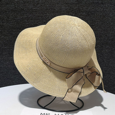 Καλοκαιρινό ψάθινο καπέλο με κορδέλα