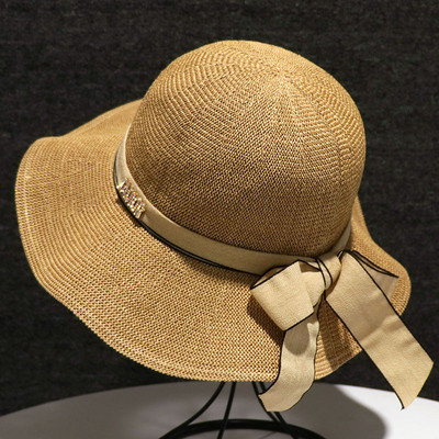 Καλοκαιρινό ψάθινο καπέλο με κορδέλα