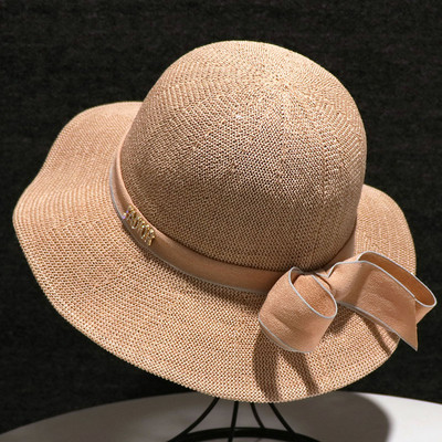 Καλοκαιρινό ψάθινο καπέλο με κορδέλα