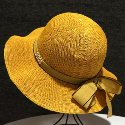 Καλοκαιρινό ψάθινο καπέλο με κορδέλα