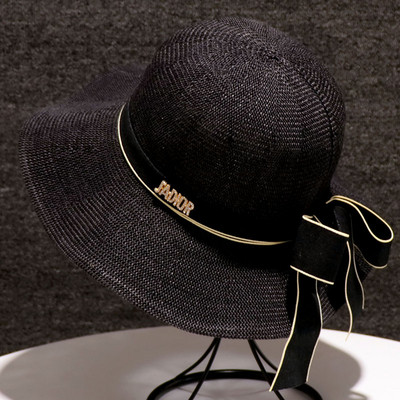 Καλοκαιρινό ψάθινο καπέλο με κορδέλα