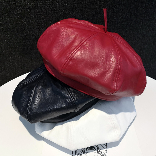 Új modell női bőr sapka típusú barett