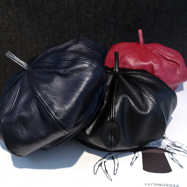 Új modell női bőr sapka típusú barett