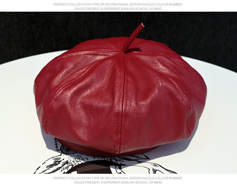 Új modell női bőr sapka típusú barett