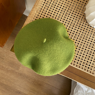 Μαλλίνο γυναικείο καπέλο τύπου μπερέ