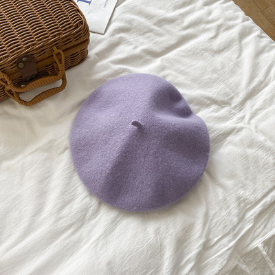 Μαλλίνο γυναικείο καπέλο τύπου μπερέ