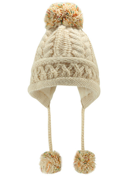 Női kötött téli sapka fűzős