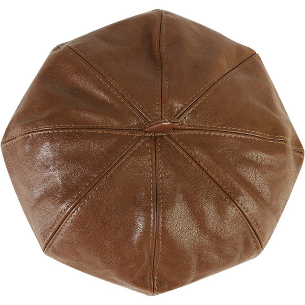 Κομψό γυναικείο καπέλο μπερέ από οικολογικό δέρμα